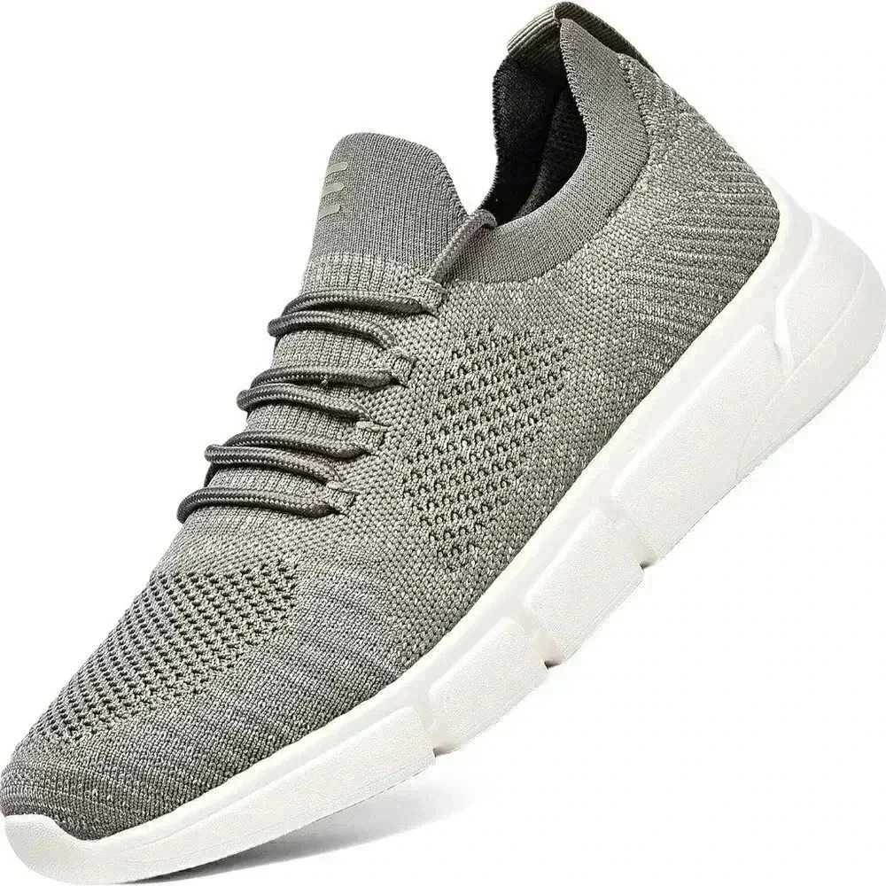 HUHV Tech Knit Recovery Lace-Up Lifestyle Walking and Athletic Shoe with HEALIUM